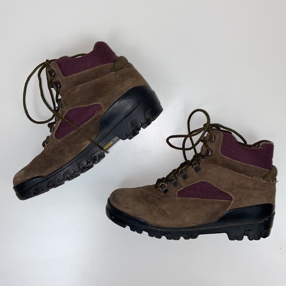 Timberland Shoes - Timberland l Vintage 90's Brown & Purple Hiking Boots Size 7.5